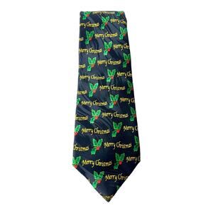 Keith Daniels Necktie Men's Merry Christmas Mistletoe Novelty Tie Paris Italy NY